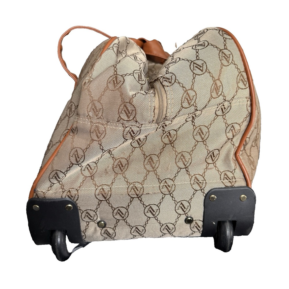 Adrienne Vittadini Duffle Bag Signature Print Monogram Italian Travel Luggage - Picture 6 of 16